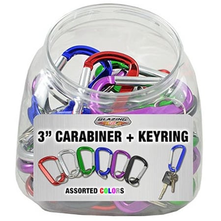 Shawshank Ledz Shawshank LEDz 702105 3 in. Carabineer With Key Ring Display; Pack Of 48 190274